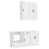 vidaXL Unit&eacute; de cuisine KALMAR 5 pc Blanc brillant Bois d'ing&eacute;nierie