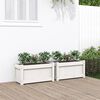 vidaXL Jardini&egrave;res 2 pcs blanc bois de pin massif