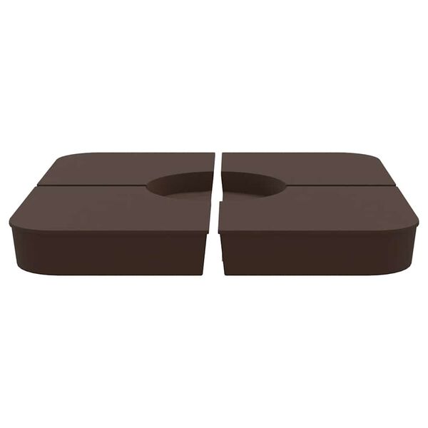 vidaXL Ensemble de base de parasol pour parasols à pied croisé 4pcs PP