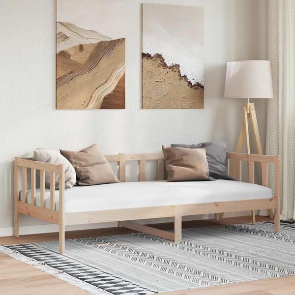 vidaXL Lit de jour sans matelas bois de pin massif 90x200 cm