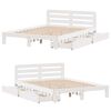 vidaXL Cadre de lit sans matelas blanc 120x190 cm bois de pin massif