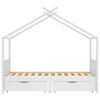 vidaXL Cadre de lit enfant avec tiroirs blanc pin massif 90x200 cm