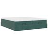 VidaXL Cadre de lit ottoman avec matelas vert foncé 180x200cm velours
