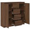 vidaXL Buffet tiroirs ch&ecirc;ne marron 100,5x35x98,5 cm bois d'ing&eacute;nierie