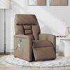 vidaXL Fauteuil inclinable de massage électrique marron tissu