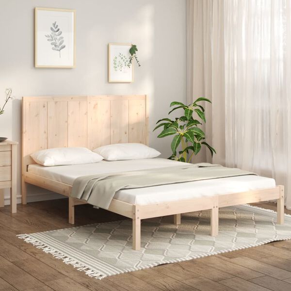 vidaXL Cadre de lit sans matelas 140x200 cm bois massif de pin