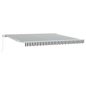 vidaXL Auvent manuel r&eacute;tractable anthracite et blanc 400x300 cm