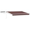 vidaXL Auvent r&eacute;tractable &eacute;lectrique Marron et blanc 2,5 x 2 m