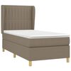 vidaXL Sommier &agrave; lattes de lit avec matelas Taupe 90x190 cm Tissu