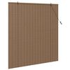 vidaXL Store enrouleur avec des rideaux Marron 150 x 160 cm Bambou