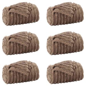 vidaXL Couvertures &agrave; jeter 6 pc Camel 240 x 220 cm 8.24 kg Polaire