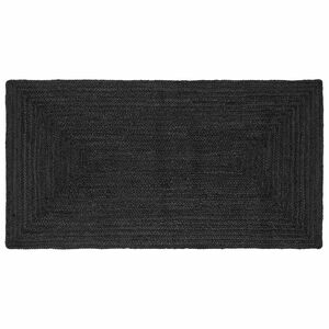 vidaXL Tapis de zone Gris fonc&eacute; 80 x 150 cm Jute