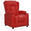 vidaXL Fauteuil inclinable Rouge bordeaux Similicuir