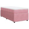 vidaXL Sommier &agrave; lattes de lit avec matelas Rose 90x200 cm Velours