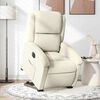 vidaXL Fauteuil inclinable électrique crème velours