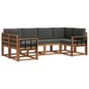 vidaXL Ensemble de canap&eacute;s d'ext&eacute;rieur 6 pc Naturel et Anthracite