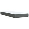 vidaXL Sommier &agrave; lattes de lit avec matelas Gris fonc&eacute; 90x200 cm Tissu