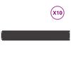 vidaXL Bordures de pelouse 10 pcs noir 15x103 cm acier lamin&eacute; &agrave; froid