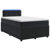 vidaXL Lit boxspring avec matelas Noir 120 x 190 cm Velours