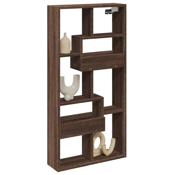 vidaXL Armoire murale ch&ecirc;ne marron 50x15x100 cm bois d'ing&eacute;nierie