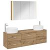 vidaXL Ensemble de mobilier de salle de bain 4 pc Ch&ecirc;ne artisanal