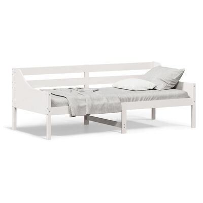 vidaXL Lit de jour sans matelas blanc 90x200 cm bois de pin massif