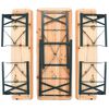 vidaXL Table de brasserie pliable avec 2 bancs 118 cm Bois de sapin