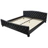 vidaXL Cadre de lit Noir Similicuir 180x200 cm