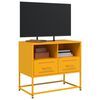 vidaXL Meuble TV jaune moutarde 68x39x60,5 cm acier