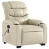 vidaXL Fauteuil inclinable de massage Crème Similicuir