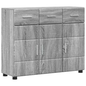 vidaXL Buffet FLORIN Gris Sonoma 88,5 x 30,5 x 73 cm Bois d'ing&eacute;nierie