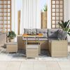 vidaXL Ensemble de canap&eacute; de jardin 8 pcs Beige et Gris clair