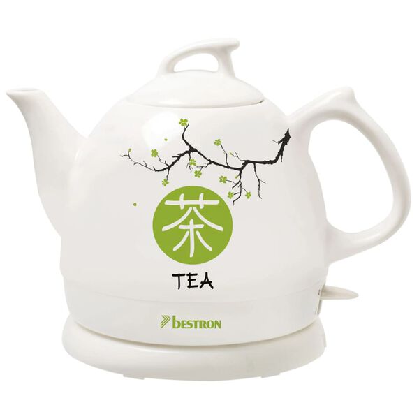 Bestron Bouilloire c&eacute;ramique Asia Lounge DTP800A 0,8 L Blanc Th&eacute;
