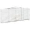 vidaXL Panier de gabions arqu&eacute; 400x50x160/180 cm Fer galvanis&eacute;