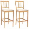 vidaXL Tabouret de bar 2 pc Naturel et Beige