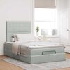 vidaXL Cadre de lit ottoman et matelas gris clair 120x200 cm velours