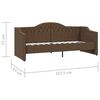 vidaXL Lit avec matelas et &eacute;clairage USB Marron fonc&eacute; Tissu 90x200 cm