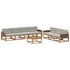 vidaXL Ensemble de canap&eacute;s d'ext&eacute;rieur 8 pcs Naturel et Gris clair
