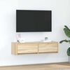 vidaXL Meuble TV Ch&ecirc;ne sonoma 100 x 31 x 25.5 cm Bois d'ing&eacute;nierie