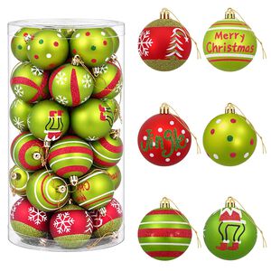 vidaXL Ensemble de boules de No&euml;l 30 pc Vert clair &Oslash; 6 cm Plastique