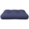 vidaXL Coussin de palette bleu marine 50x50x12 cm tissu