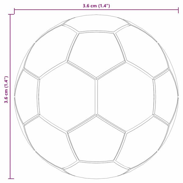 vidaXL Tables de Football 12 pcs Blanc et Noir 3.6 x 3.6 cm