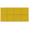 vidaXL T&ecirc;te de lit murale 12 pc Jaune Velours