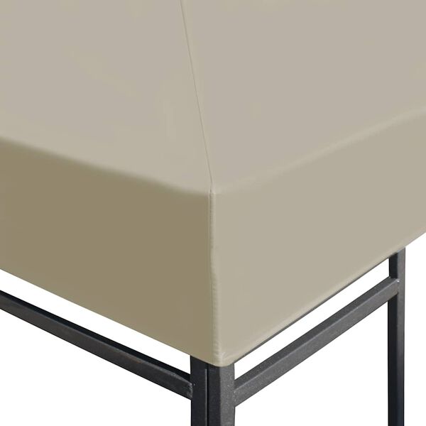 vidaXL Couverture de dessus de belv&eacute;d&egrave;re 310 g / m&sup2; 4x3 m Beige