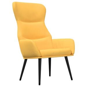 vidaXL Chaise de relaxation Jaune moutarde Tissu
