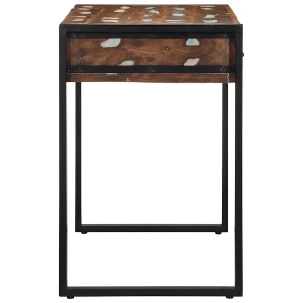 vidaXL Bureau multicolore 100x50x75 cm bois massif de r&eacute;cup&eacute;ration