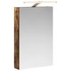 vidaXL Armoire Miroir de Salle de Bain Ch&ecirc;ne fum&eacute; 40 x 10,5 x 60,5 cm