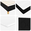 vidaXL Lit &agrave; ressorts avec matelas Noir 190 x 90 cm Polyester
