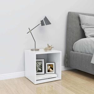 vidaXL Meuble TV Blanc 37x35x37 cm Bois d&rsquo;ing&eacute;nierie