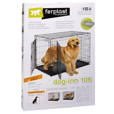 Ferplast Caisse pour chiens Dog-Inn 105 108,5x72,7x76,8 cm Gris